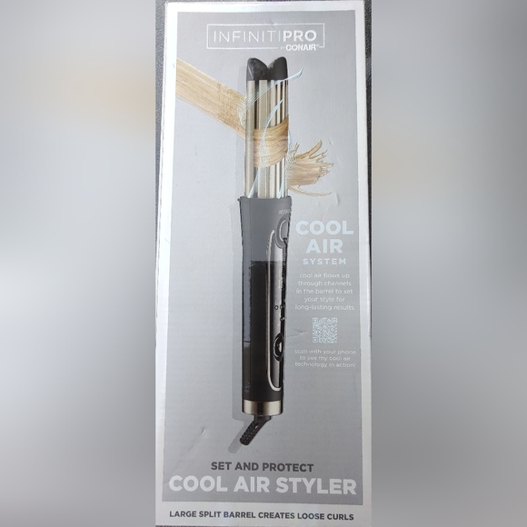 InfinitiPRO CONAIR Cool Air Styler Curling Iron Loose Curls New Open Box READ - Picture 3 of 6